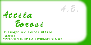 attila borosi business card